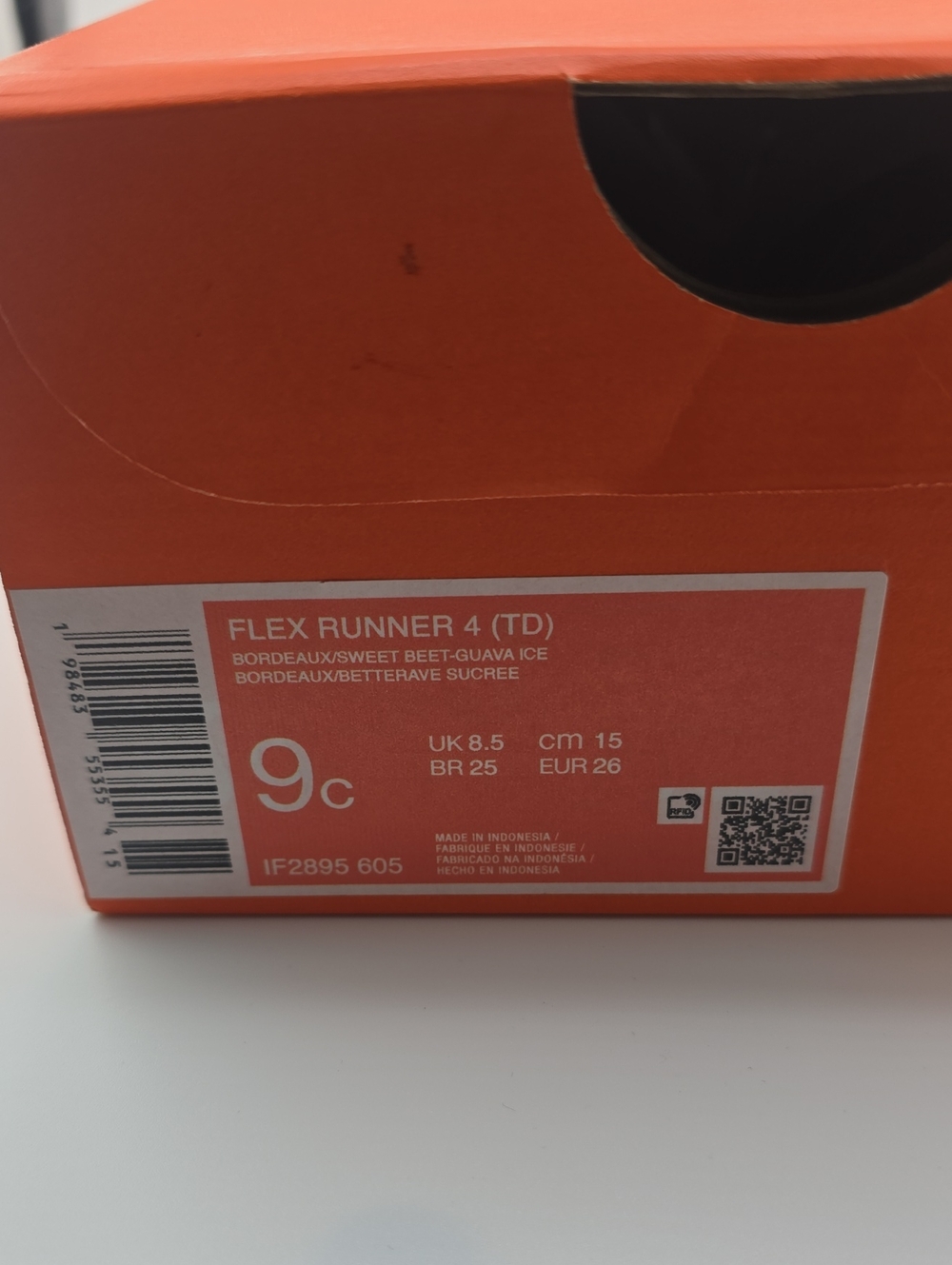 Nike Flex Runner 4GS  Bordeaux/Guava Ice/Sweet Beet Size 9C - Picture 14 of 14